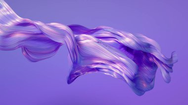 Çizgili gösterişli kumaş. 3d illüstrasyon, 3d canlandırma.