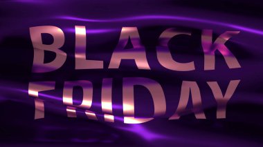 Altın tebriklerle dolu güzel bir lüks bayrak. 3d illüstrasyon, 3d canlandırma.