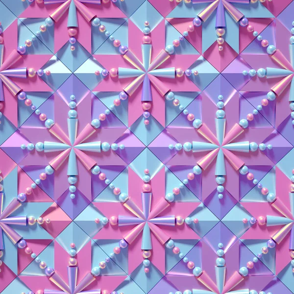 Beautiful, cheerful pattern background. 3d illustration, 3d rendering.