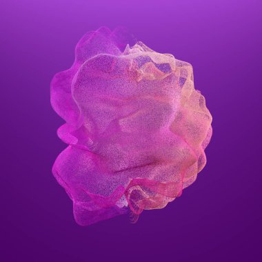 Güzel renkli duman. 3d illüstrasyon, 3d canlandırma.