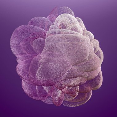 Güzel renkli duman. 3d illüstrasyon, 3d canlandırma.