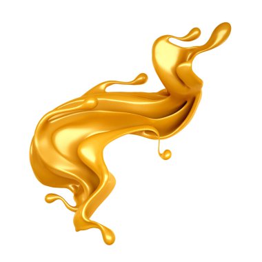 Karamel sıçraması. 3d illüstrasyon, 3d canlandırma.