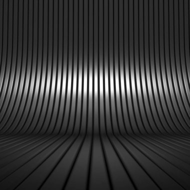 Lüks, zarif stüdyo kaidesi. 3d illüstrasyon, 3d canlandırma.