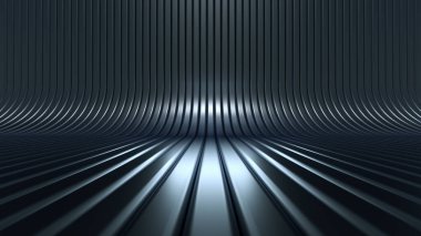 Lüks, zarif stüdyo kaidesi. 3d illüstrasyon, 3d canlandırma.