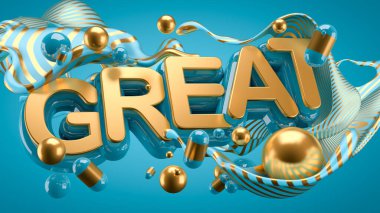 Büyük bir indirimin reklam afişi ve büyük indirimler. Soyut modern arka plan. 3d illüstrasyon