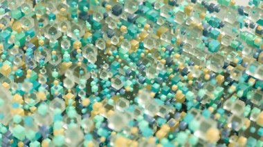 Tekno yüksek teknoloji geçmişi, geometri, küp, soyutlama. 3d illüstrasyon, 3d canlandırma.