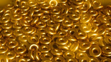 Metal arka plan halka detayı. 3d illüstrasyon, 3d canlandırma.