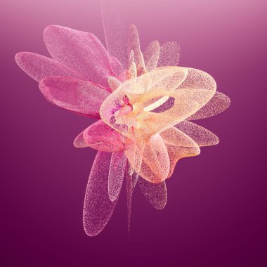 Güzel renkli duman. 3d illüstrasyon, 3d canlandırma.