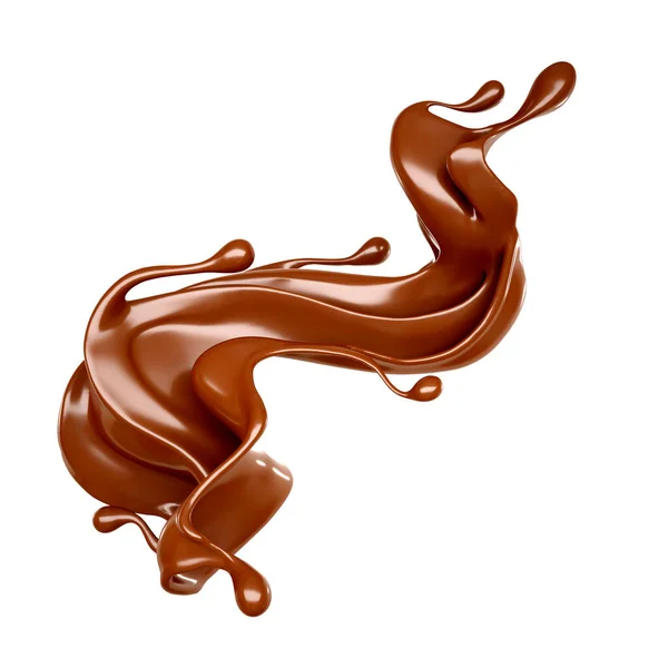Splash Chocolate Illustration Rendering — 스톡 사진