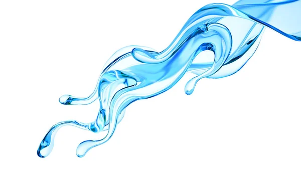 Liquide Bleu Clair Eau Illustration Rendu — Photo