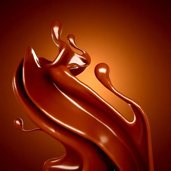 Розщеплення Шоколаду Ілюстрація Рендеринг — стокове фото