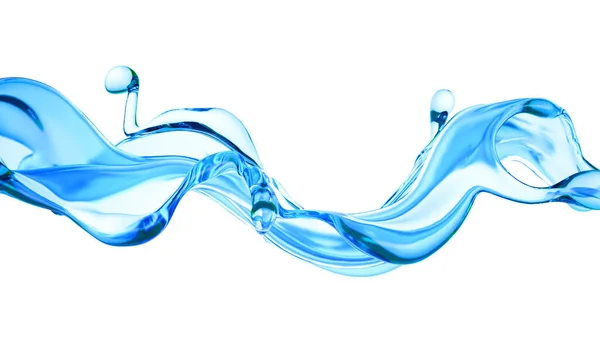 Liquide Bleu Clair Eau Illustration Rendu — Photo