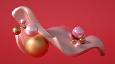 Güzel soyutlama arka plan minimalizmi. 3d illüstrasyon, 3d canlandırma.