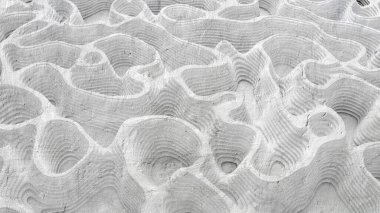 Tahtadan, taştan ya da diğer malzemeden yapılmış soyut dokular. 3d illüstrasyon, 3d canlandırma.