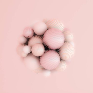 Pembe beyaz ışık arka planı, stüdyo ve kaide. 3d illüstrasyon, 3d canlandırma.