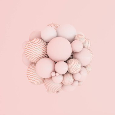 Pembe beyaz ışık arka planı, stüdyo ve kaide. 3d illüstrasyon, 3d canlandırma.