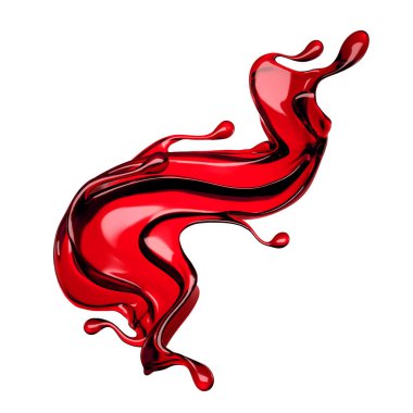 Bir tutam şarap. 3d illüstrasyon, 3d canlandırma.