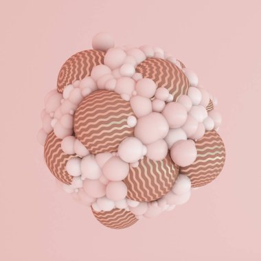 Pembe beyaz ışık arka planı, stüdyo ve kaide. 3d illüstrasyon, 3d canlandırma.