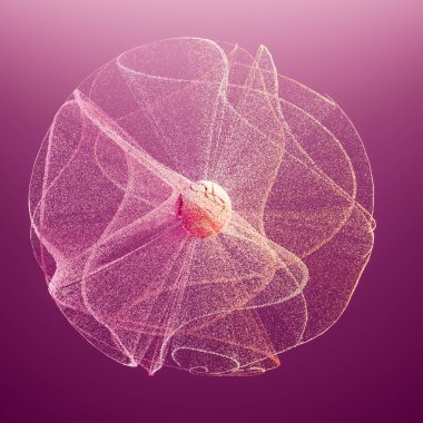 Güzel renkli duman. 3d illüstrasyon, 3d canlandırma.