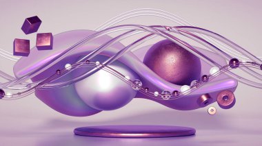 Güzel soyutlama arka plan minimalizmi. 3d illüstrasyon, 3d canlandırma.