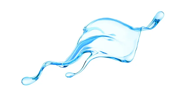 Liquide Bleu Clair Eau Illustration Rendu — Photo