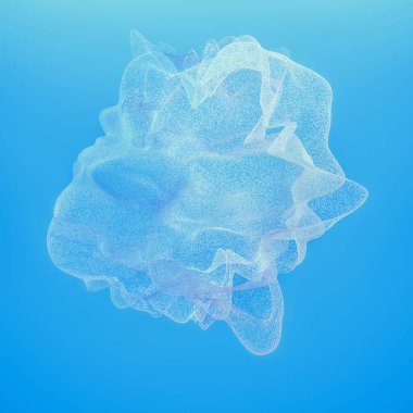 Güzel renkli duman. 3d illüstrasyon, 3d canlandırma.