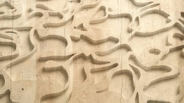 Tahtadan, taştan ya da diğer malzemeden yapılmış soyut dokular. 3d illüstrasyon, 3d canlandırma.