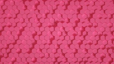 Geometri altıgen arkaplanı. 3d illüstrasyon, 3d canlandırma.