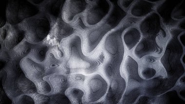 Tahtadan, taştan ya da diğer malzemeden yapılmış soyut dokular. 3d illüstrasyon, 3d canlandırma.