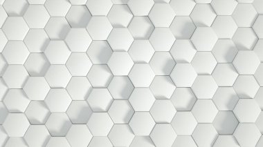 Geometri altıgen arkaplanı. 3d illüstrasyon, 3d canlandırma.