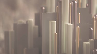 Tekno yüksek teknoloji geçmişi, geometri, küp, soyutlama. 3d illüstrasyon, 3d canlandırma.