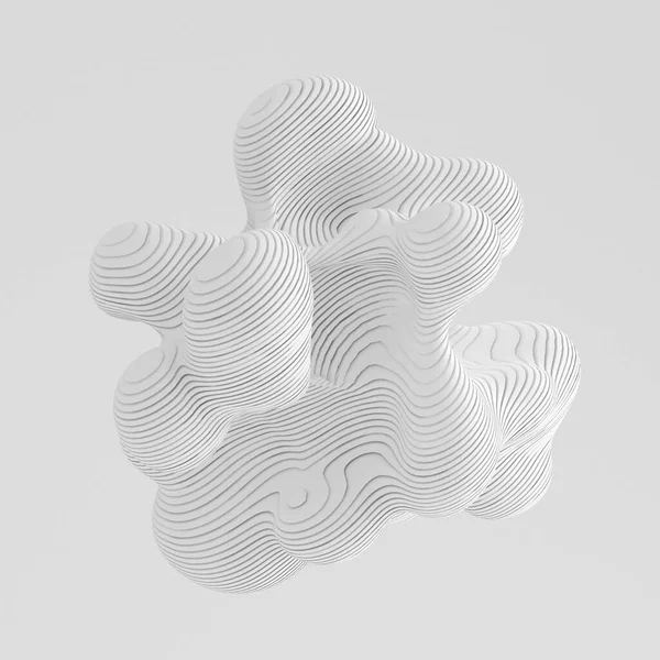 白色的抽象背景 3D说明 3D渲染 — 图库照片