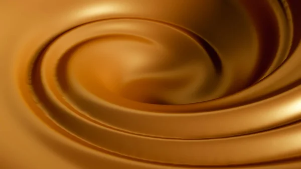 Spiral Splash Caramel Illustration Rendering — Stock Photo, Image