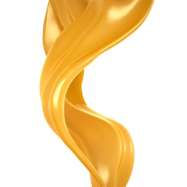 Karamel sıçraması. 3d illüstrasyon, 3d canlandırma.