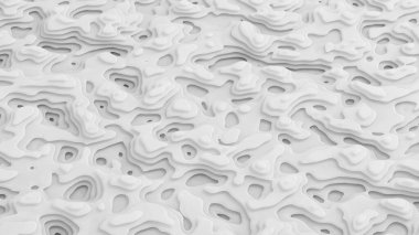 Beyaz soyut arka plan. 3d illüstrasyon, 3d canlandırma.