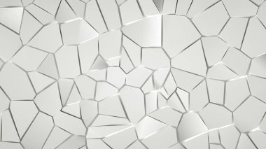 Soyut taş dokusu beyaz arkaplan. 3d illüstrasyon, 3d canlandırma.