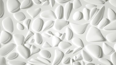Soyut taş dokusu beyaz arkaplan. 3d illüstrasyon, 3d canlandırma.