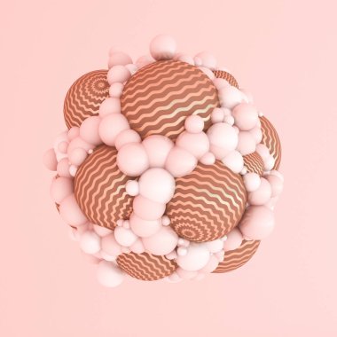 Pembe beyaz ışık arka planı, stüdyo ve kaide. 3d illüstrasyon, 3d canlandırma.