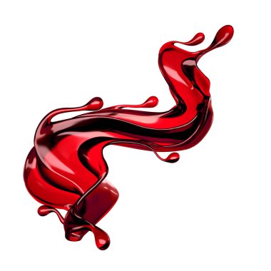 Bir tutam şarap. 3d illüstrasyon, 3d canlandırma.