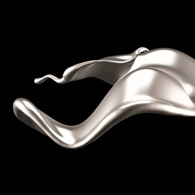 Zarif, lüks altın sıvısı. 3d illüstrasyon, 3d canlandırma.