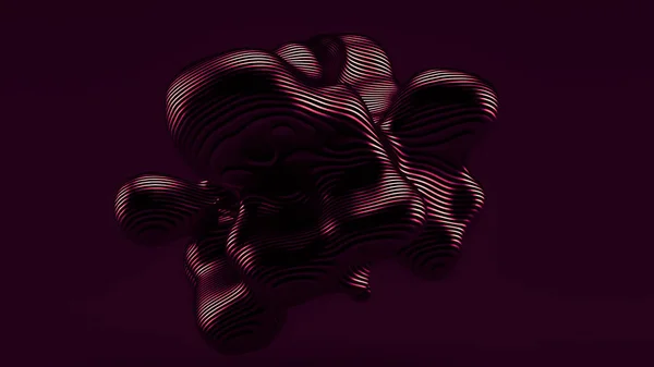 Red black object shape background. 3d illustration, 3d rendering.