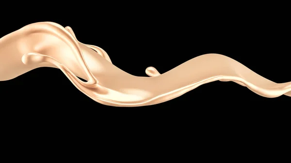 Elegante Luxe Splash Van Goud Vloeistof Illustratie Weergave — Stockfoto