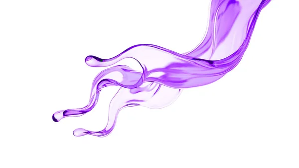 Splash Thick Purple Liquid Illustration Rendering — Stock Photo, Image