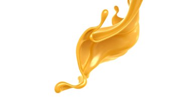 Karamel sıçraması. 3d illüstrasyon, 3d canlandırma.