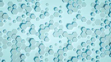 Geometri altıgen arkaplanı. 3d illüstrasyon, 3d canlandırma.