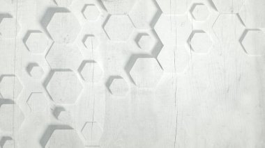 Geometri altıgen arkaplanı. 3d illüstrasyon, 3d canlandırma.