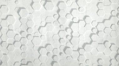 Geometri altıgen arkaplanı. 3d illüstrasyon, 3d canlandırma.