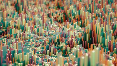 Tekno yüksek teknoloji geçmişi, geometri, küp, soyutlama. 3d illüstrasyon, 3d canlandırma.