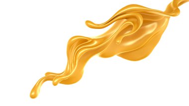 Karamel sıçraması. 3d illüstrasyon, 3d canlandırma.