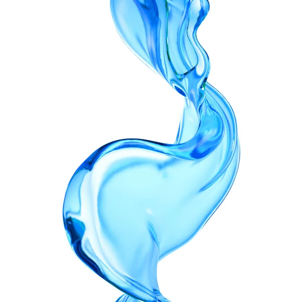 Liquide Bleu Clair Eau Illustration Rendu — Photo